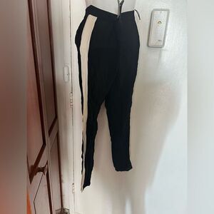 Lanvin Tuxedo Stripe Boot Cut Trouser Pants white dress suit bottoms